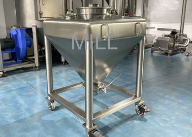 Próżniowy kubiczny pojemnik IBC ze stali nierdzewnej / pojemnik IBC na przenośnik